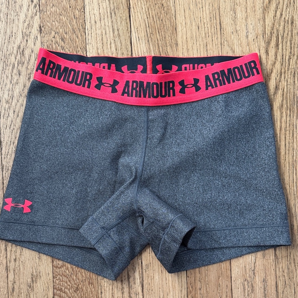 Under Armour Women's Athletic Shorts in Gray and Pink